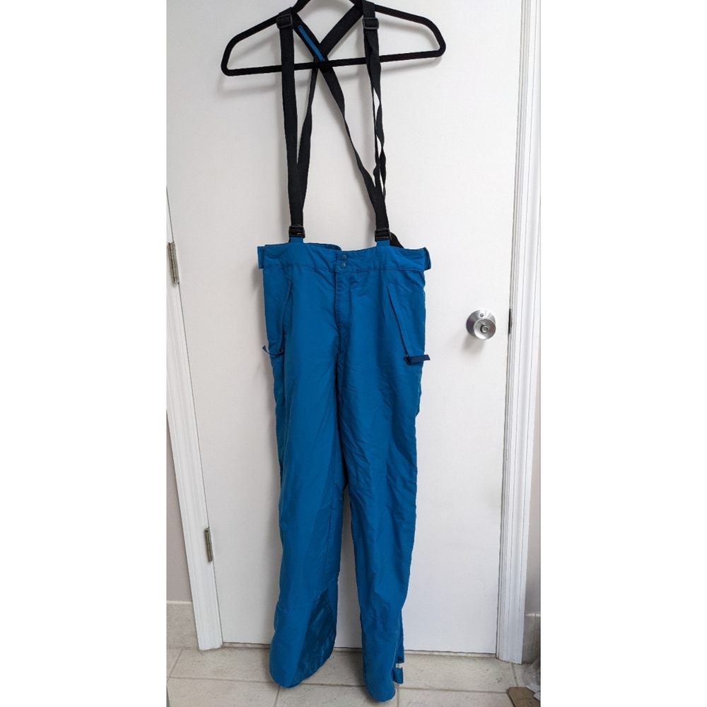 ❄️VTG Patagonia Snow bib Ski Pants bright blue retro
